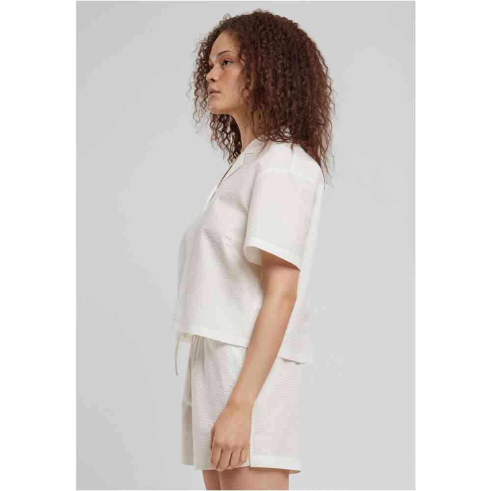 Urban Classics - Seersucker Bluse - Weiß